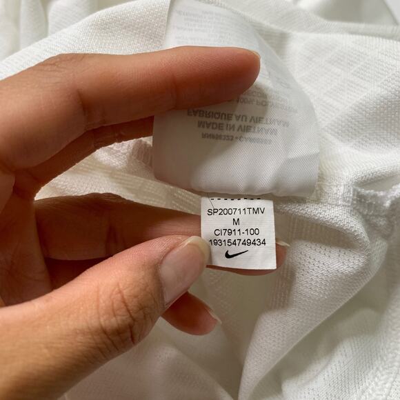 Nike Shirt Mens M Medium White Standard Dri Fit Golf Vapor PGA Tour Blade Collar - Picture 7 of 10